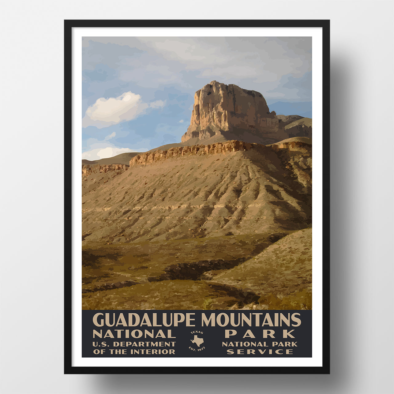 Guadalupe Mountains National Park Poster-WPA (El Capitan)