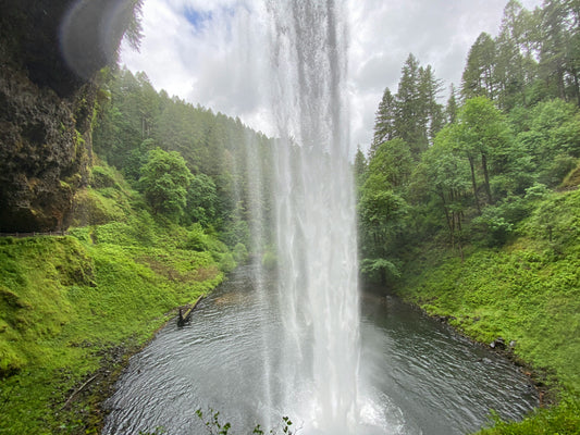 Back Side of a Waterfall in Silver Falls State Park