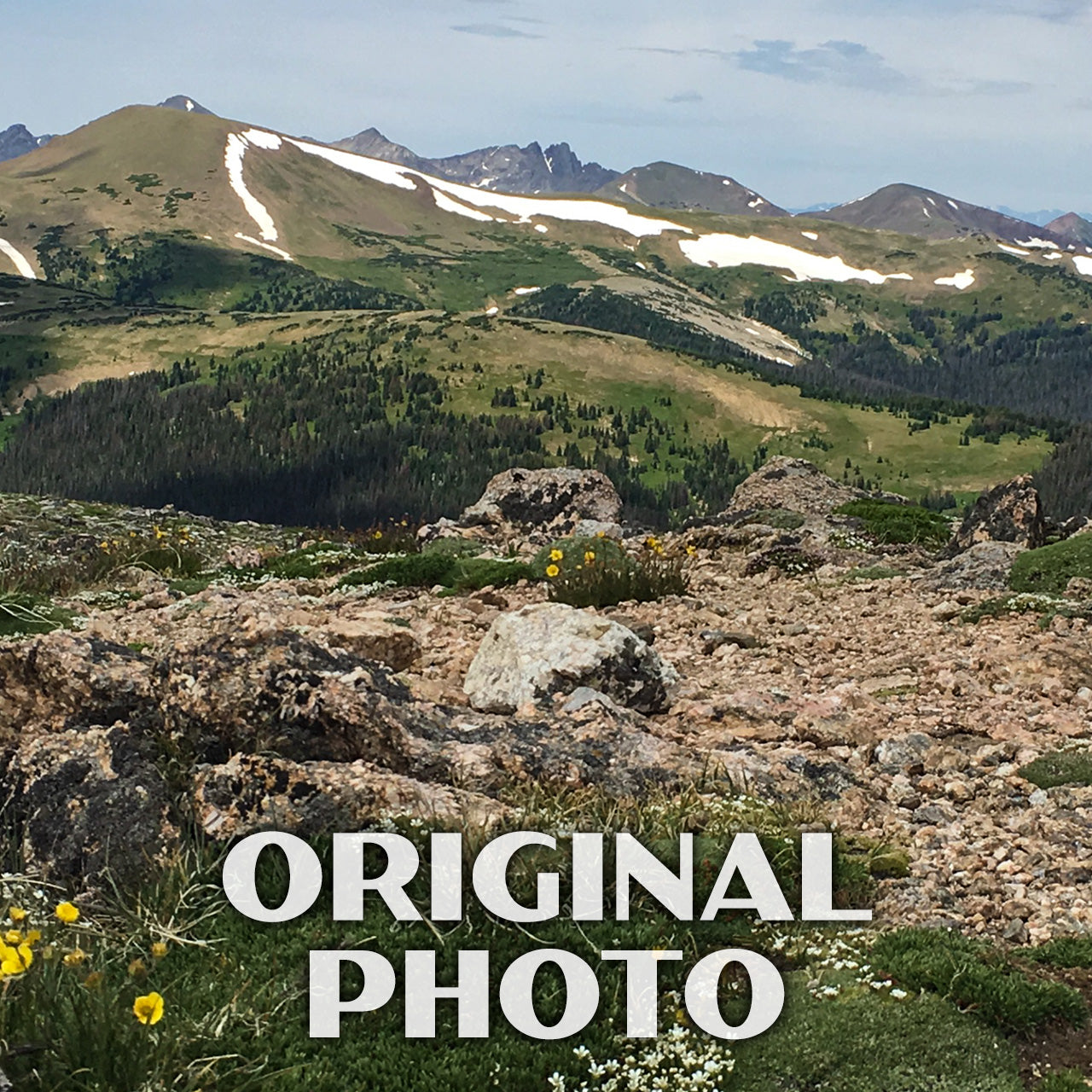 Rocky Mountain National Park Poster-WPA (View from Trail Ridge Road)