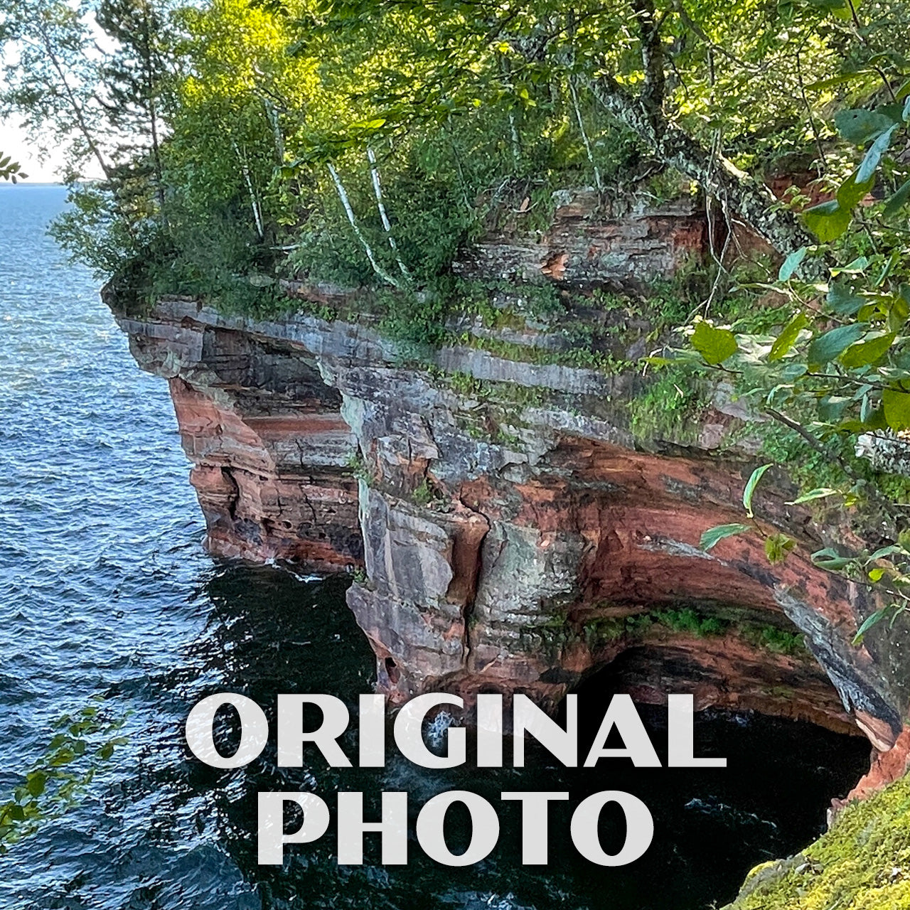 Apostle Islands National Lakeshore Poster-WPA (Sea Caves)