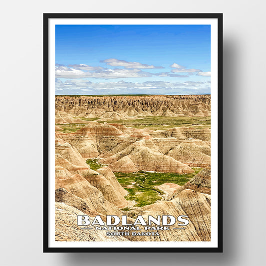 badlands national park poster