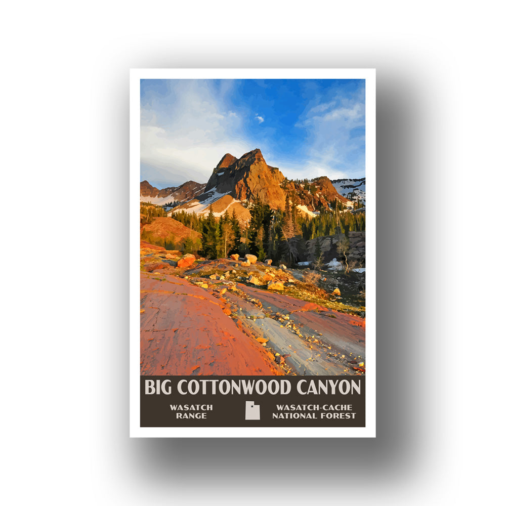 Big Cottonwood Canyon Poster-WPA (Sundial Peak) (Utah State)