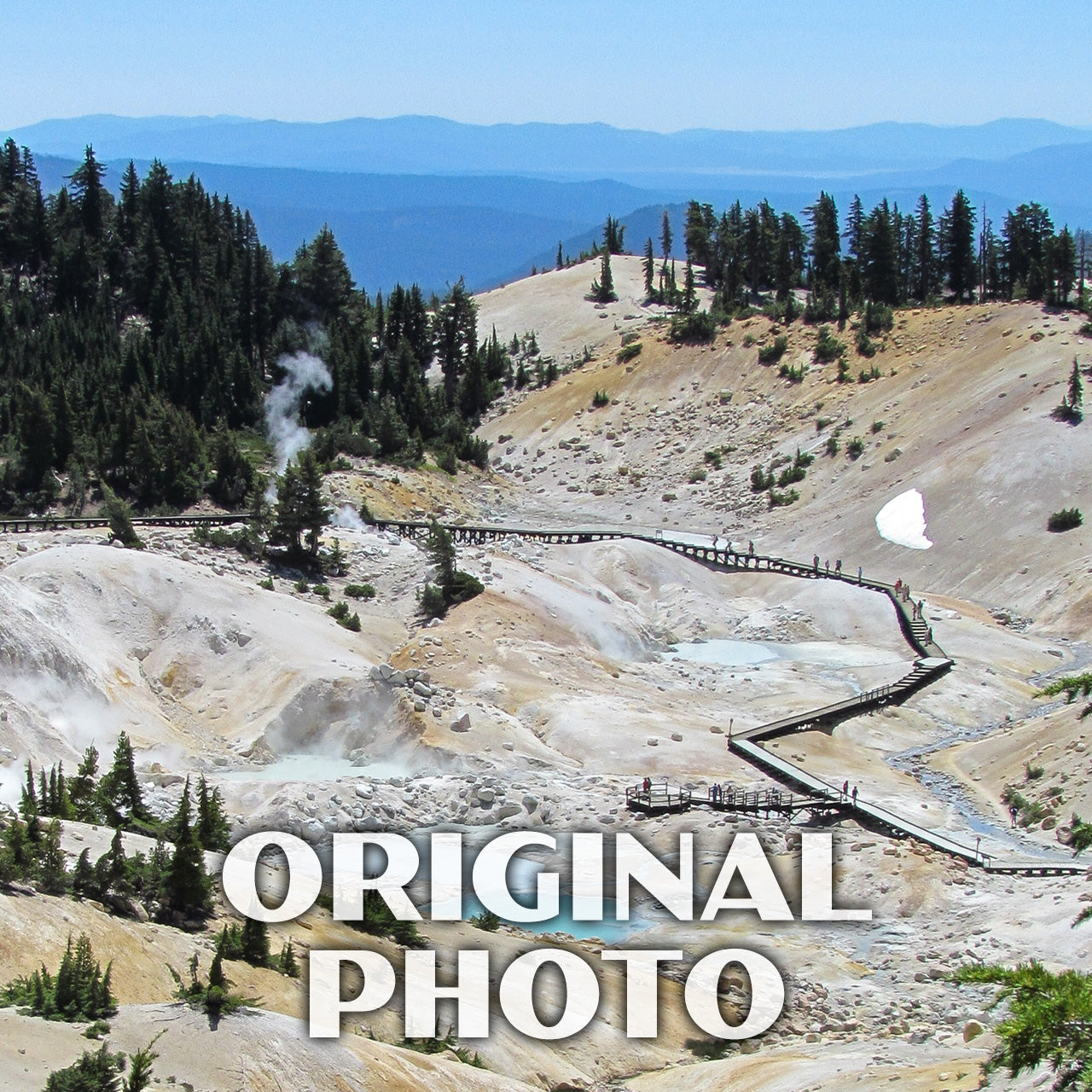 Lassen Volcanic National Park Poster-WPA (Bumpass Hell)