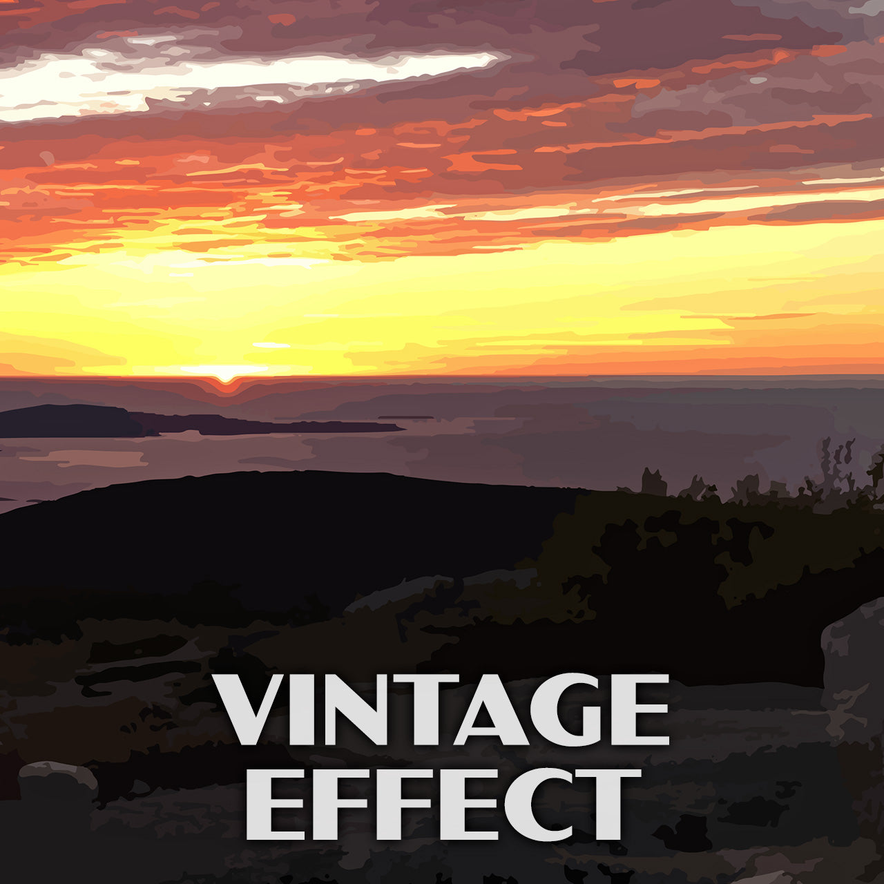 Acadia National Park Poster-WPA (Cadillac Mountain Sunrise)