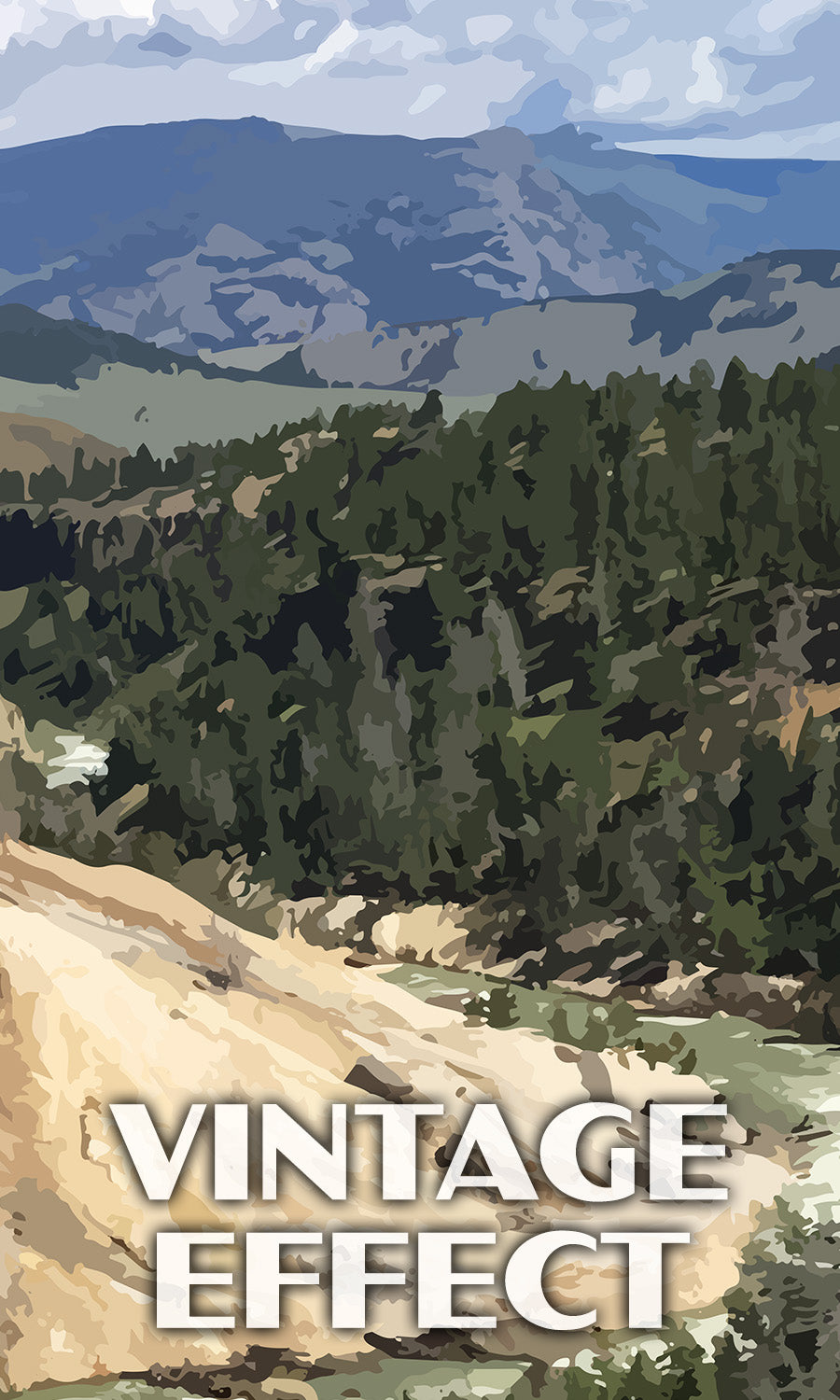 Yellowstone National Park Poster-WPA (Calcite Springs) (Personalized)