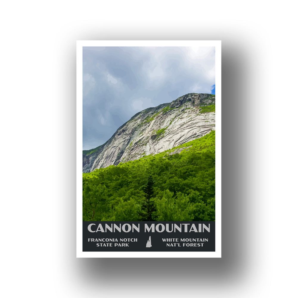 Cannon Mountain Poster-WPA (Mountain Face) (New Hampshire State)