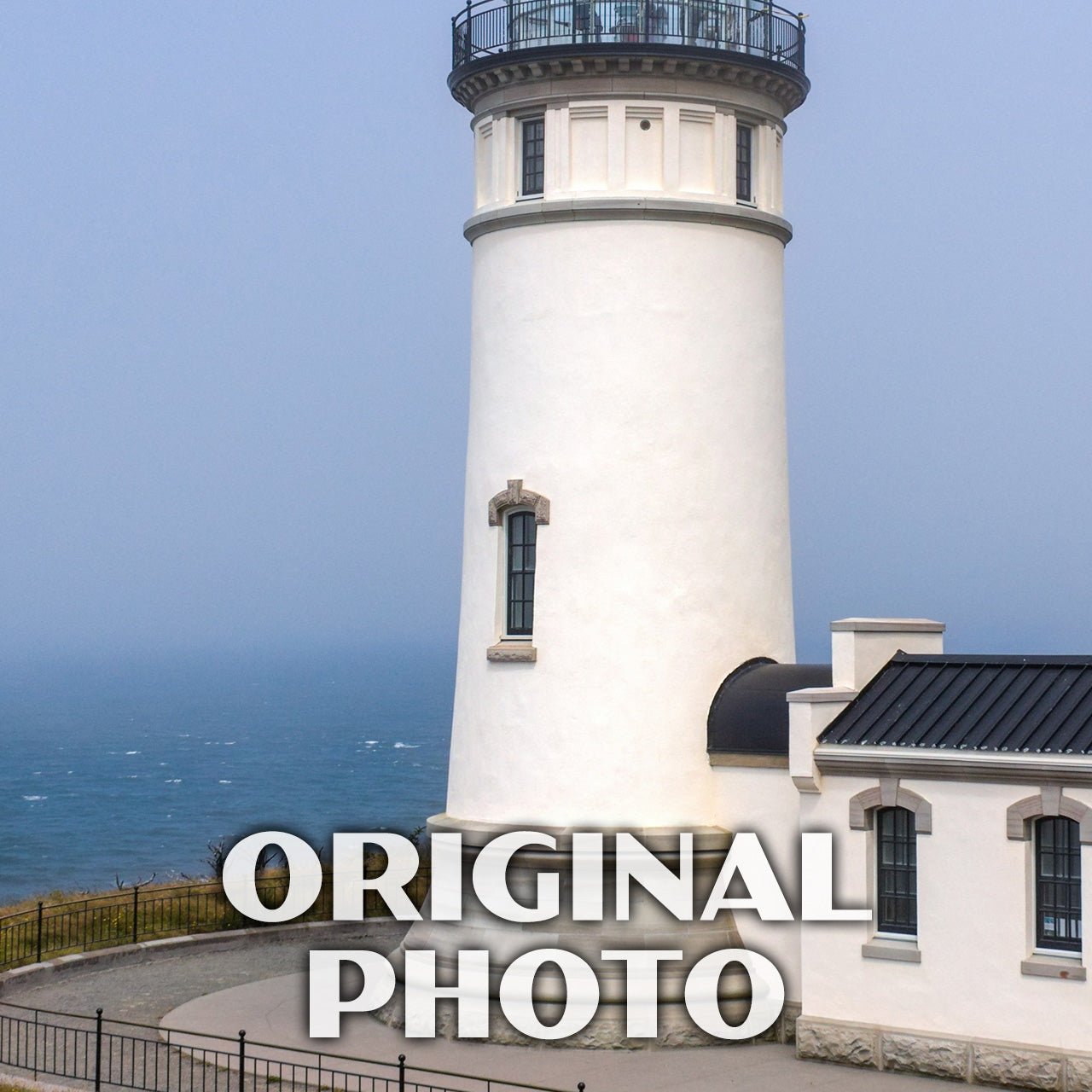 Cape Disappointment State Park Poster-WPA (North Head Lighthouse in fog)