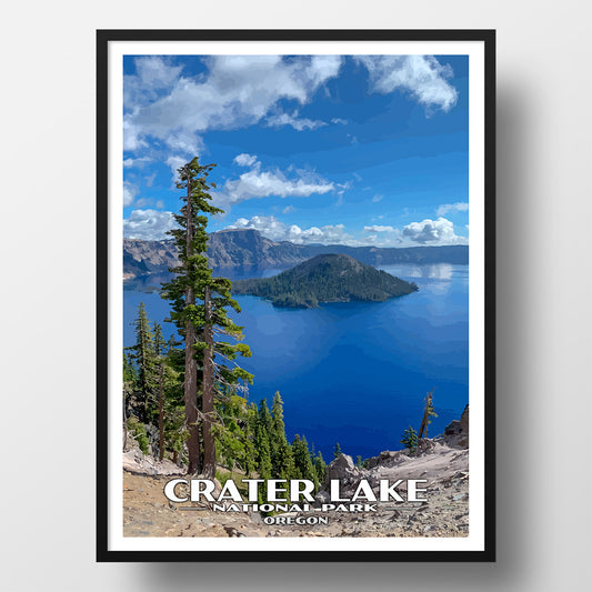 crater lake national park poster