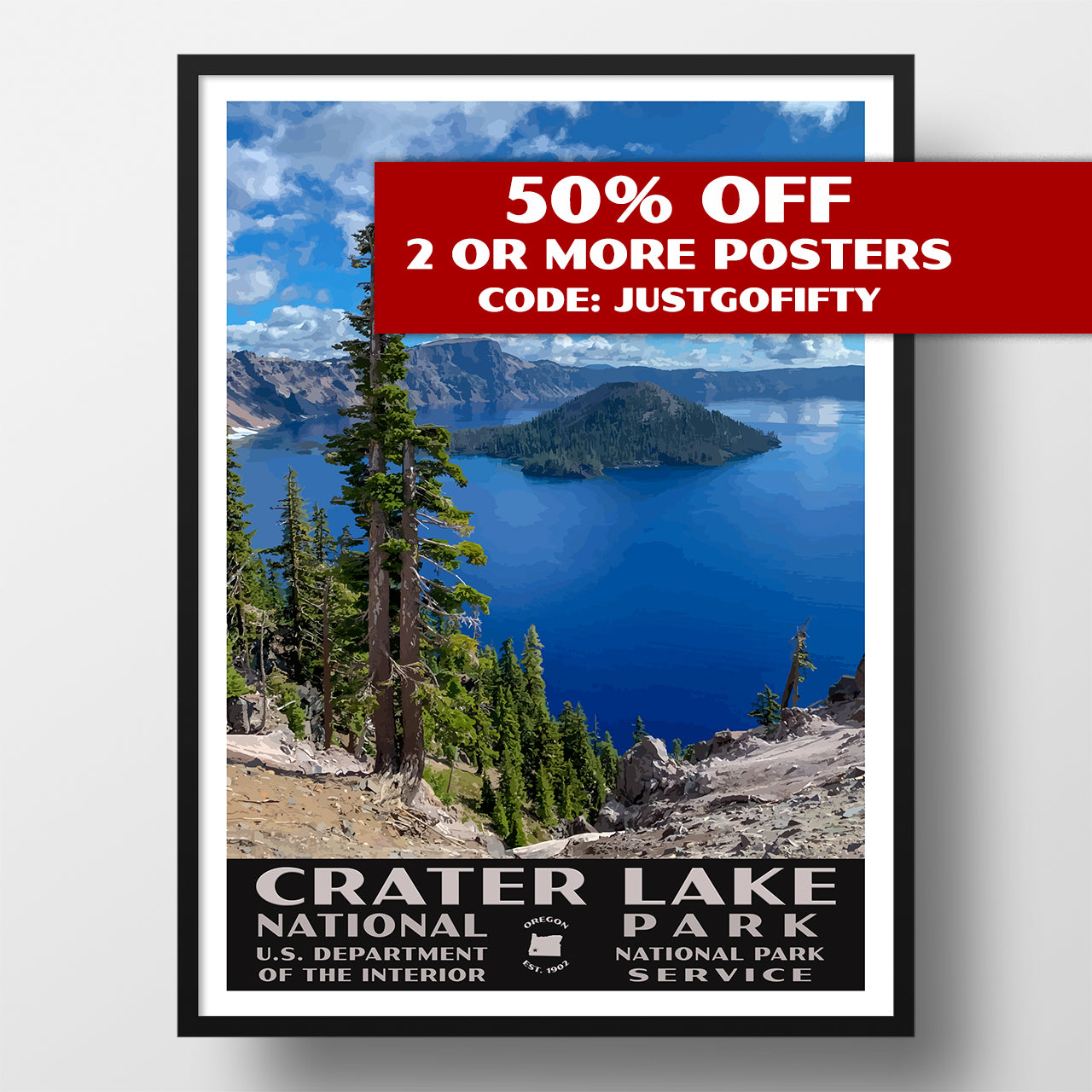 Buy wholesale nature lake poster