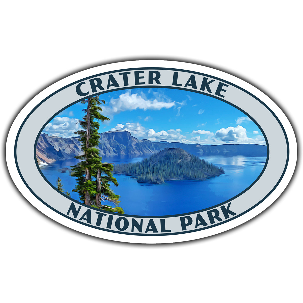 crater lake national park sticker