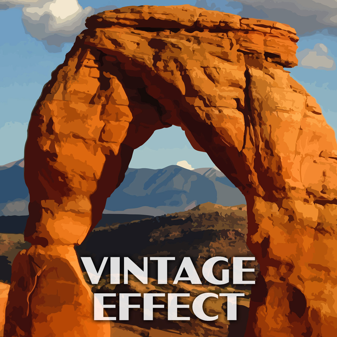 Arches National Park Poster-WPA (Delicate Arch)