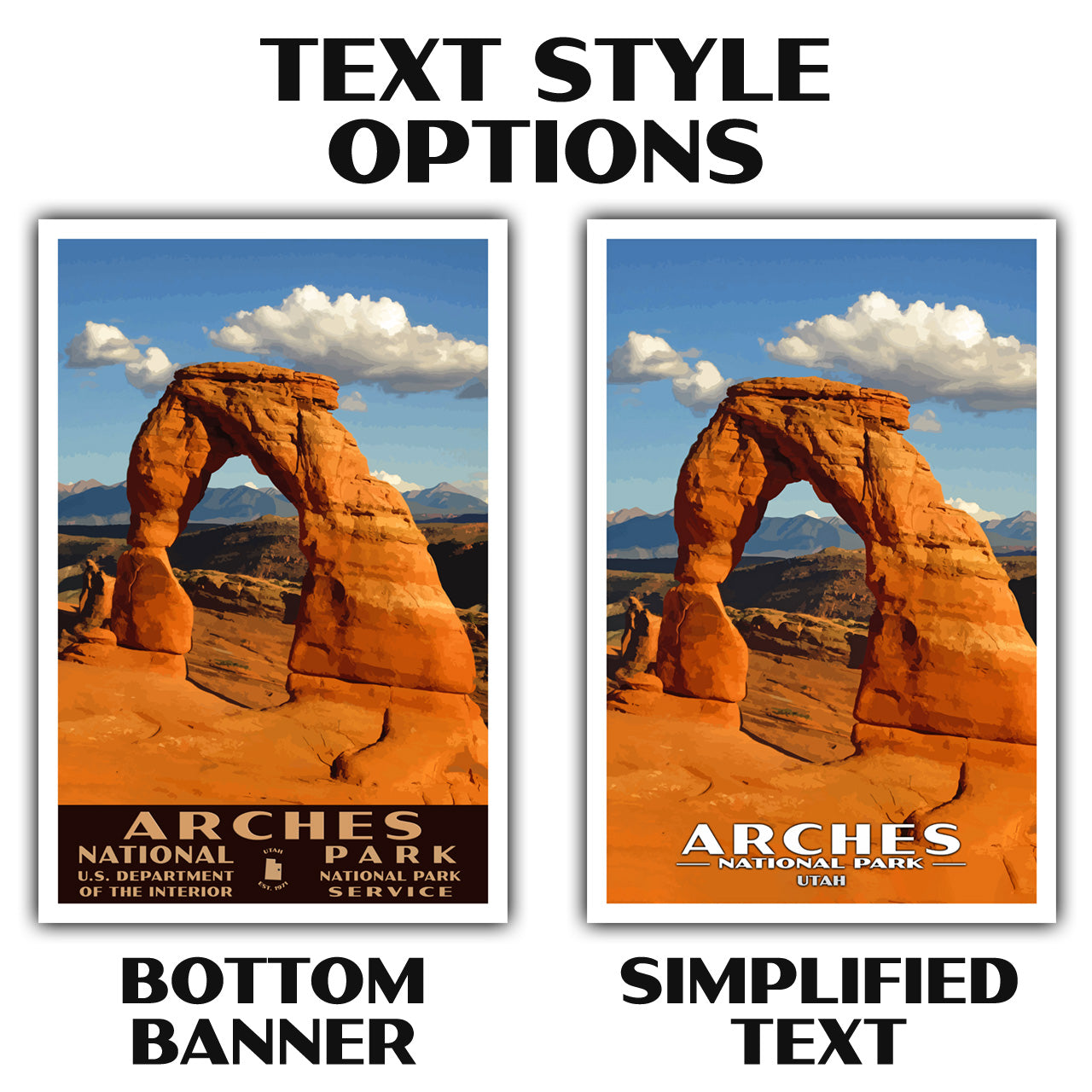 Arches National Park Poster-WPA (Delicate Arch)