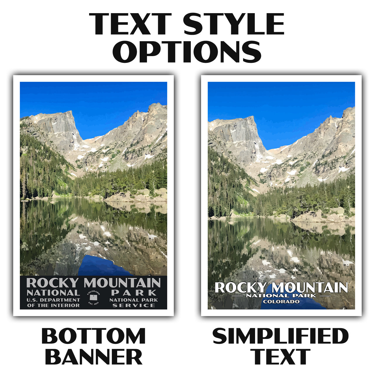 Rocky Mountain National Park Poster-WPA (Dream Lake)