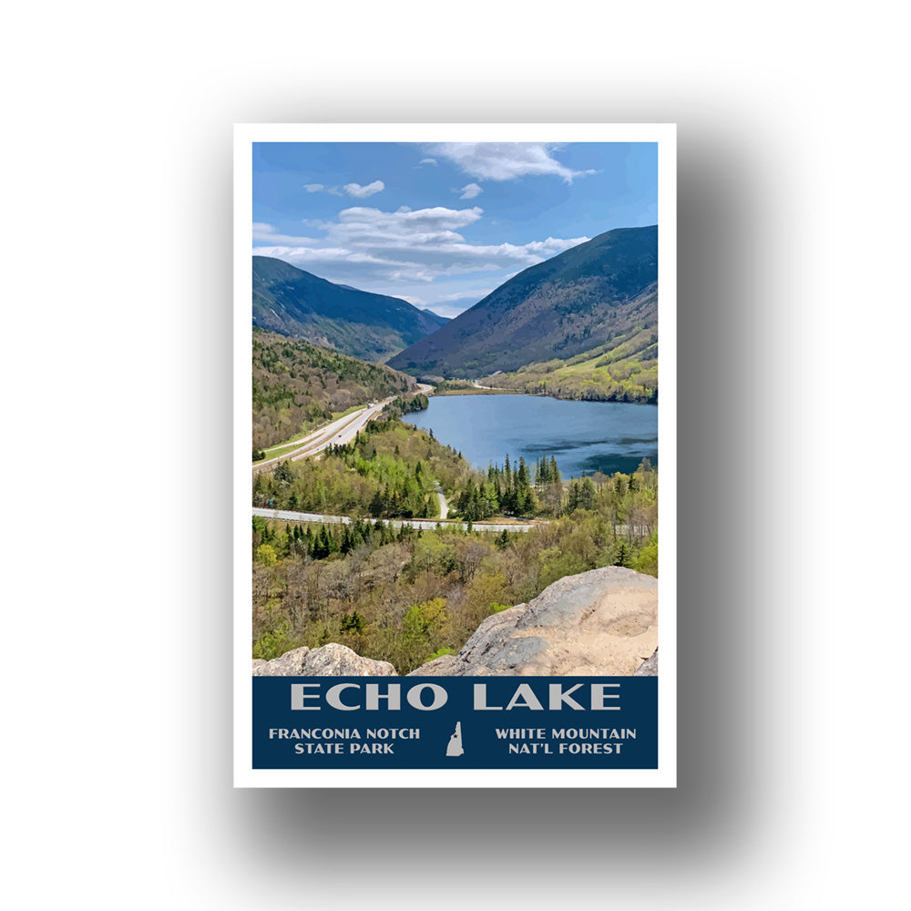 Echo Lake Poster-WPA (Spring) (New Hampshire State)