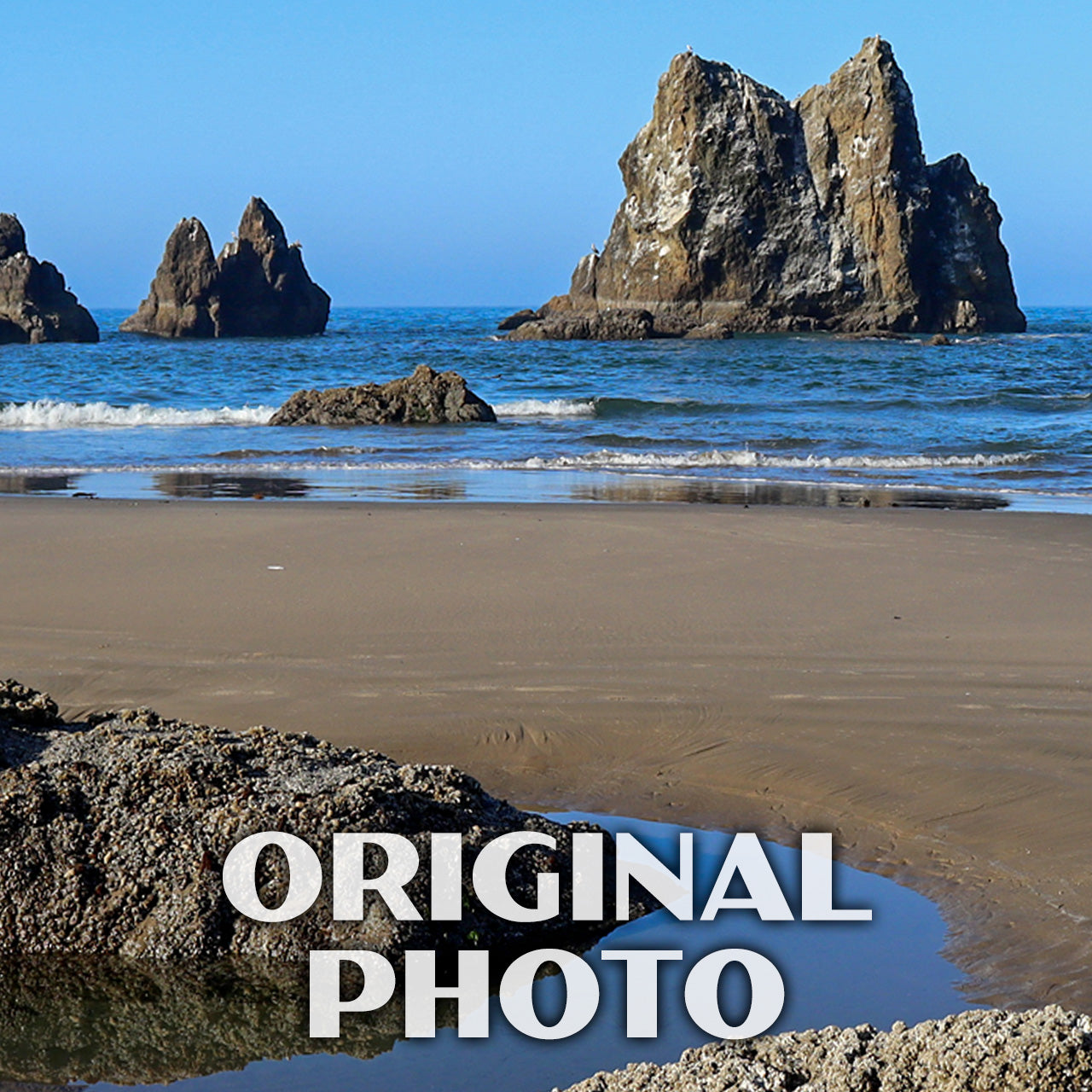 Ecola State Park Poster-WPA (Beach View)