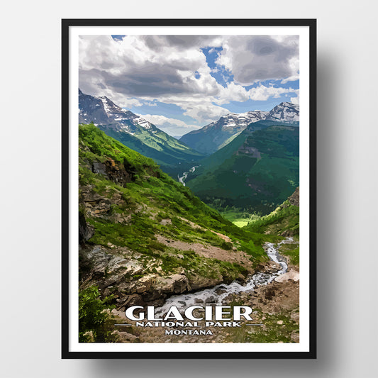 glacier national park poster