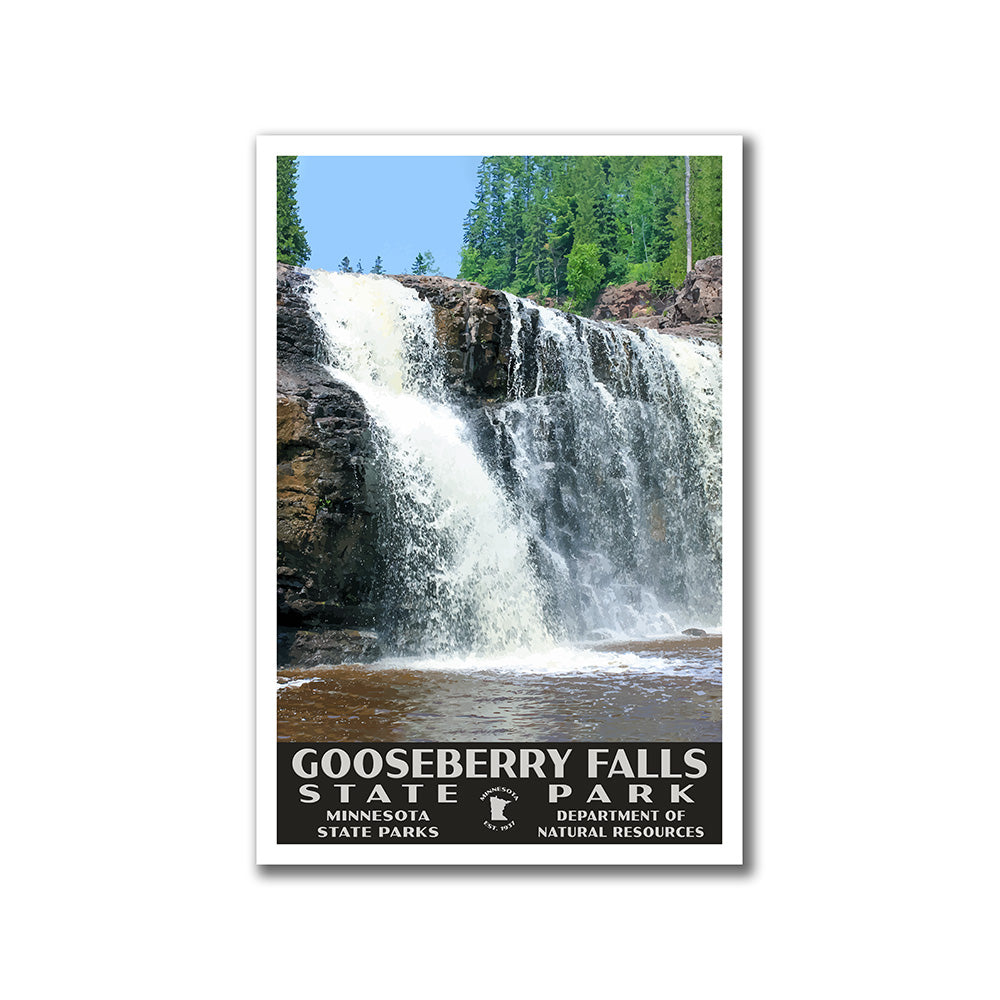 Gooseberry Falls State Park Poster-WPA (Front View)