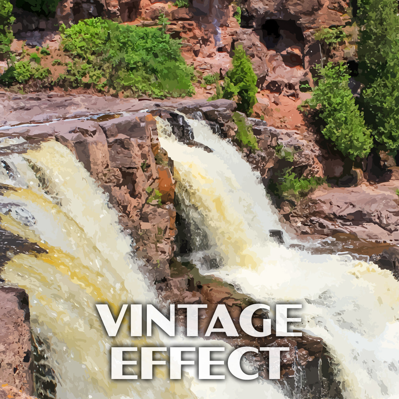 Gooseberry Falls State Park Poster-WPA (Side View)