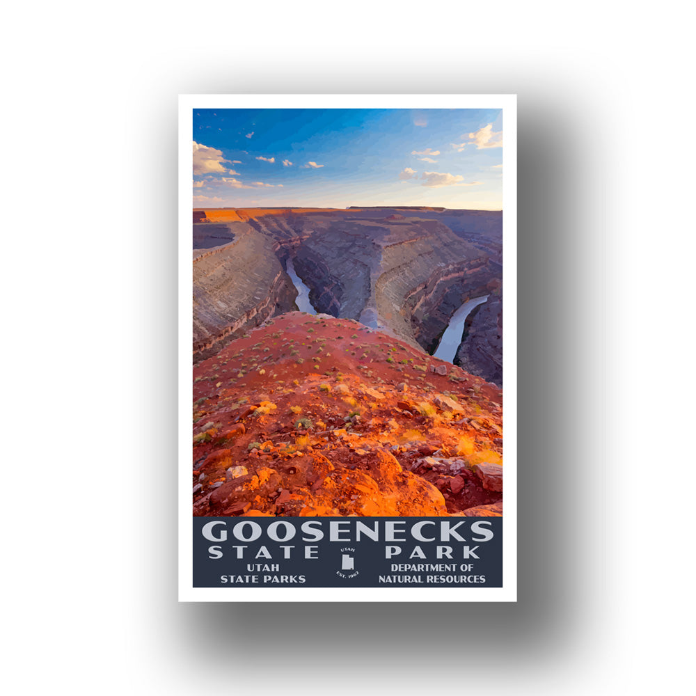 Goosenecks State Park Poster-WPA (Panoramic View)