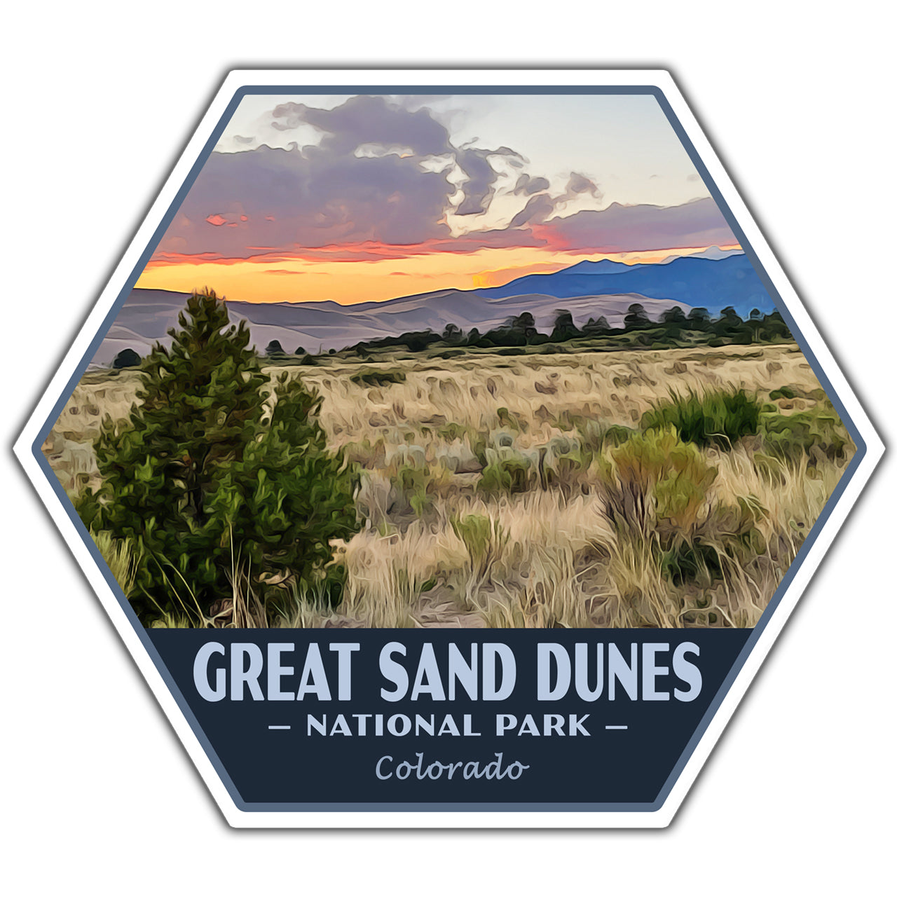 Great Sand Dunes national park sticker