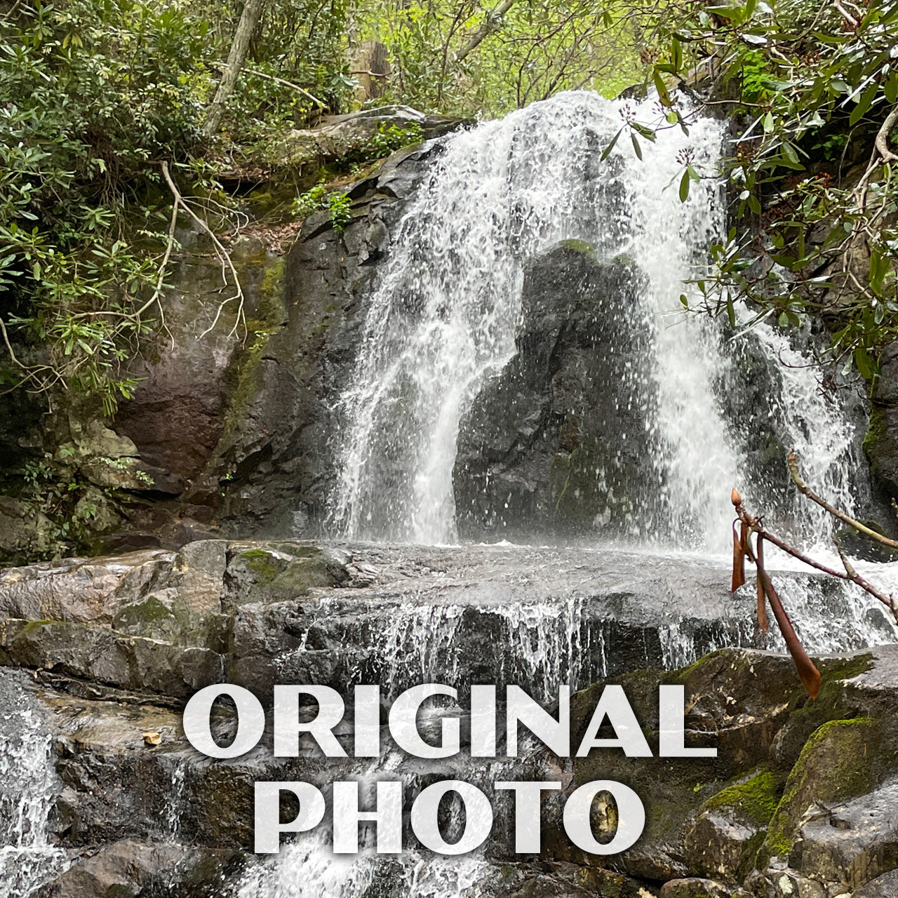 Great Smoky Mountains National Park Poster-WPA (Laurel Falls)