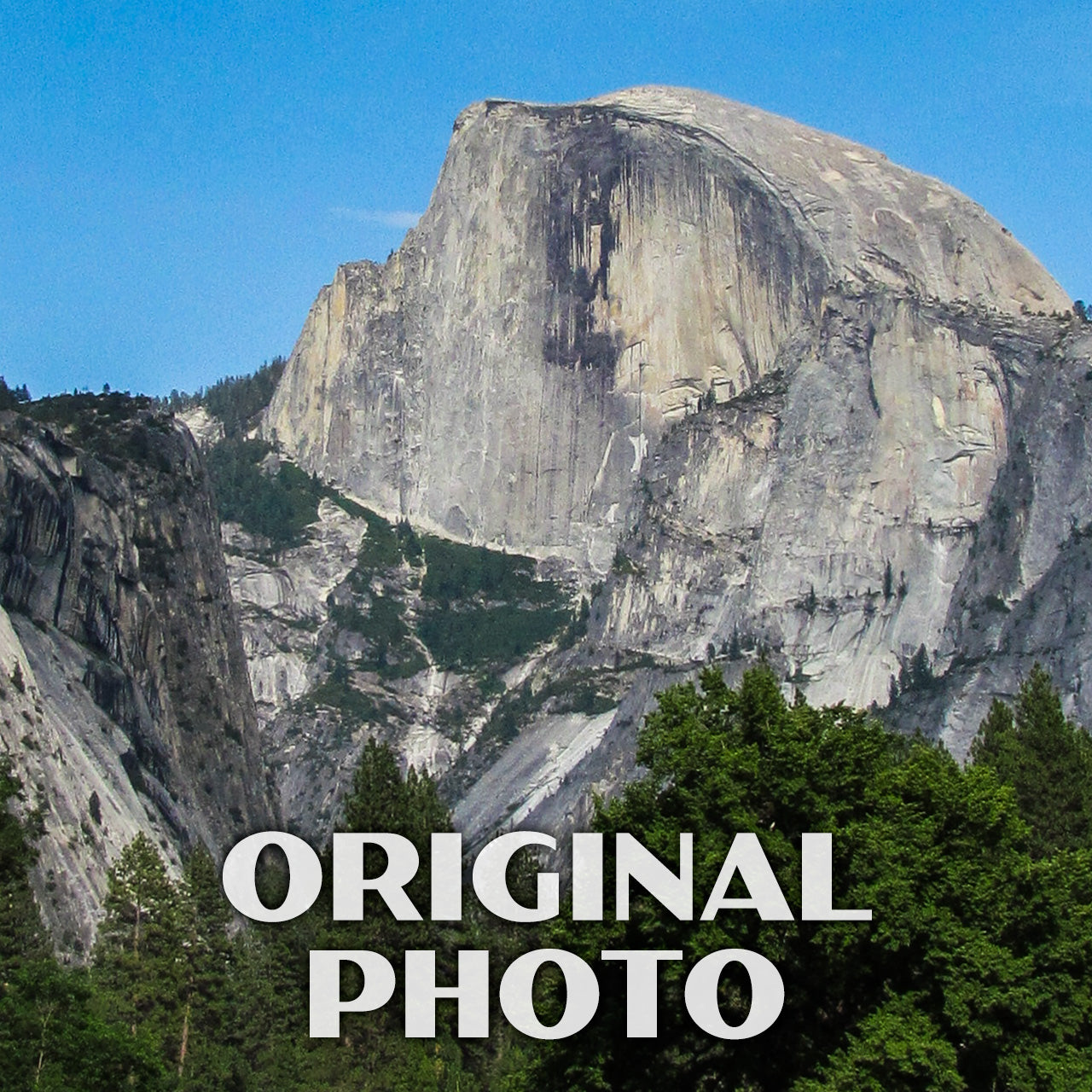 Yosemite National Park Poster-WPA (Half Dome Blue Sky)