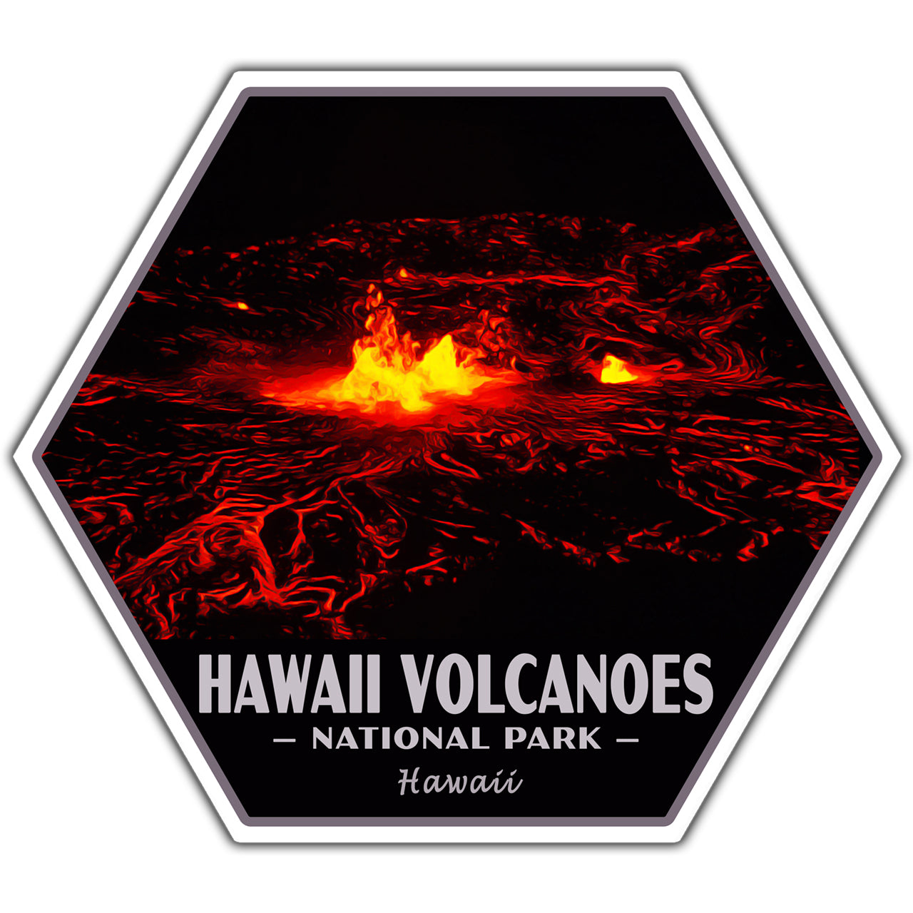 Hawaii Volcanoes national park sticker