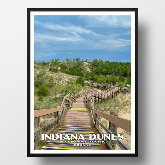 indiana dunes national park poster