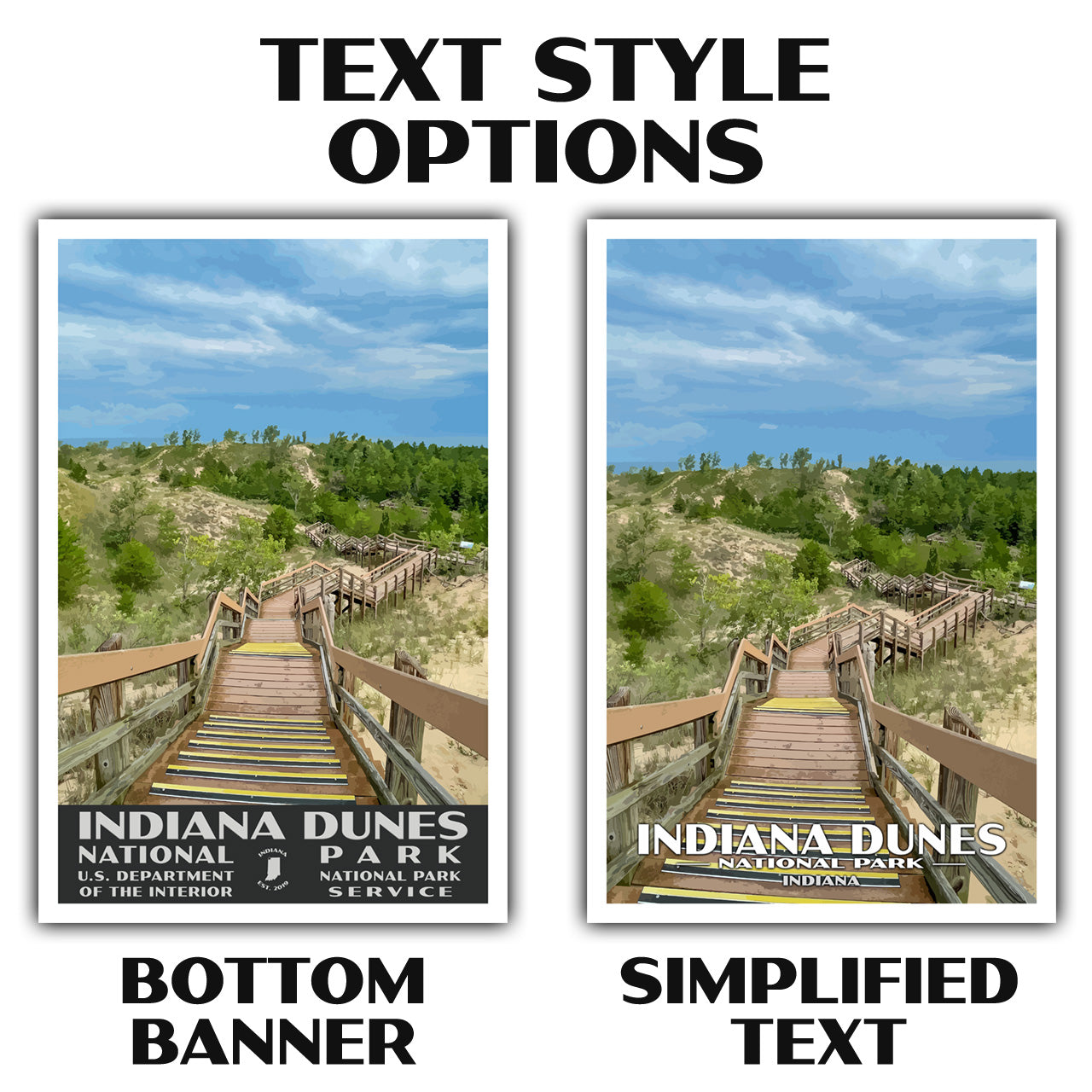 Indiana Dunes National Park Poster-WPA (Dunes Succession)