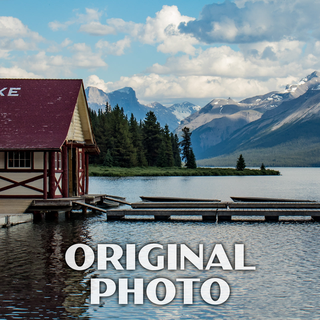 Jasper National Park Poster-WPA (Maligne Lake)