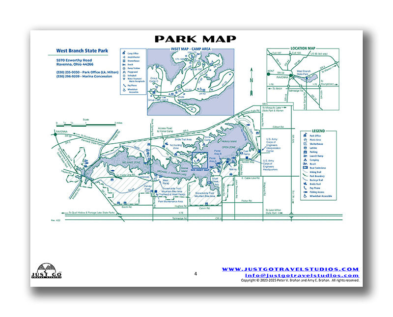 West Branch State Park Itinerary (Digital Download)