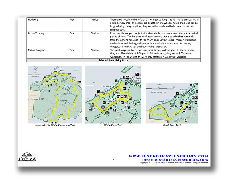 Wolfe's Neck Woods State Park Itinerary (Digital Download)