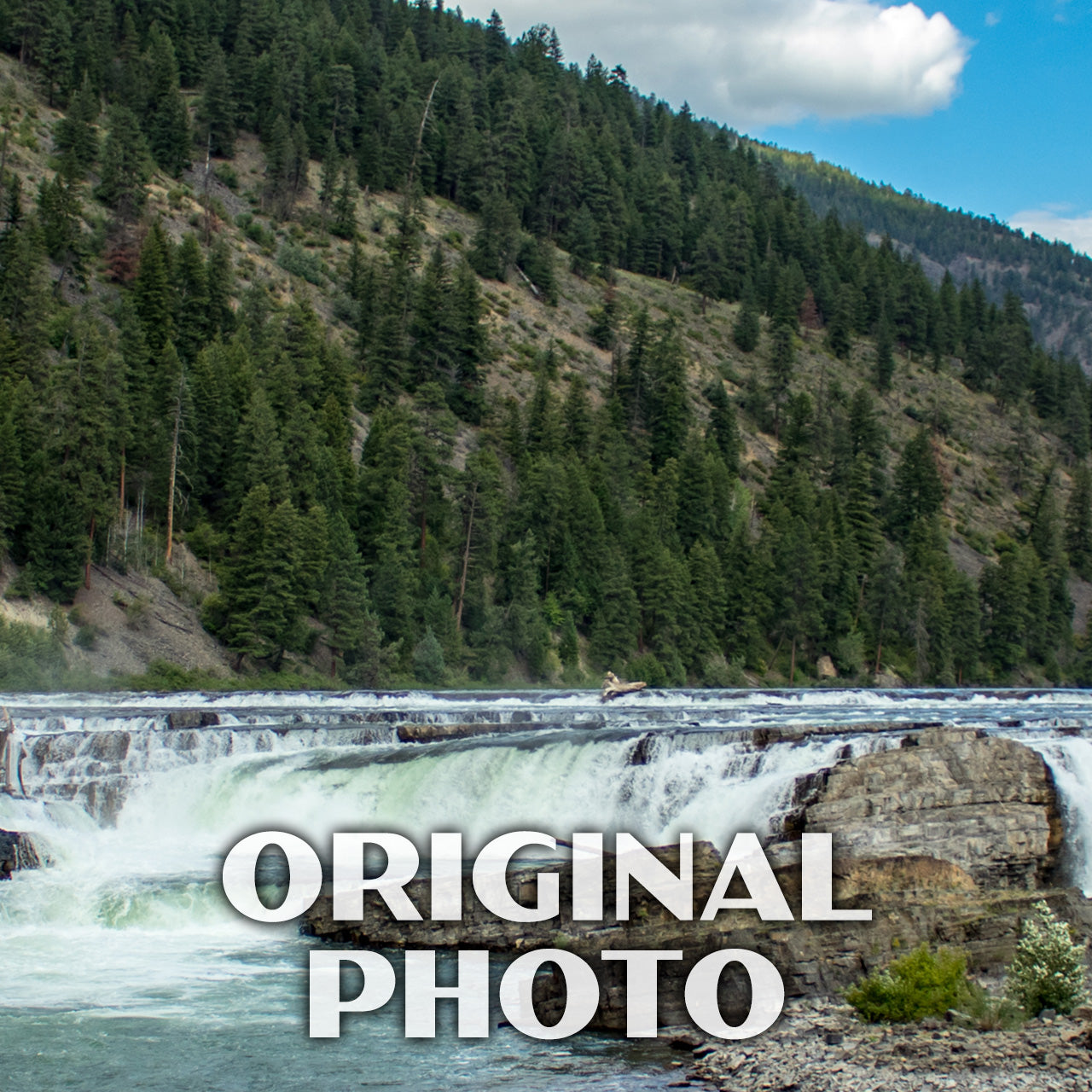 Kootenai Falls Poster-WPA (Kootenai Falls in Kootenai National Forest)