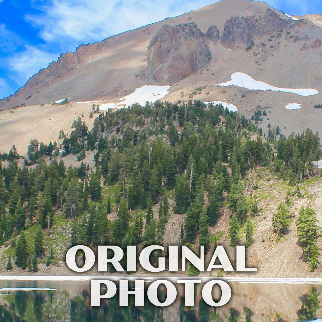 Lassen Volcanic National Park Poster-WPA (Lassen Peak)