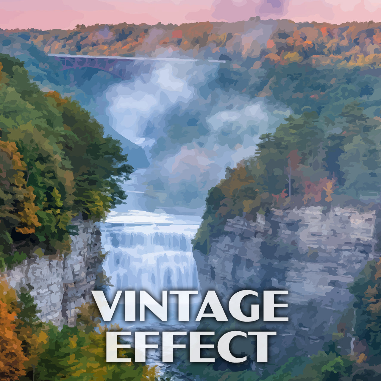 Letchworth State Park Poster - WPA (Inspiration Point in the Fall)