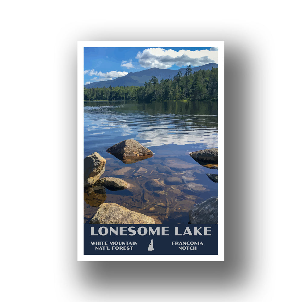 Lonesome Lake Poster-WPA (Summit) (New Hampshire State)