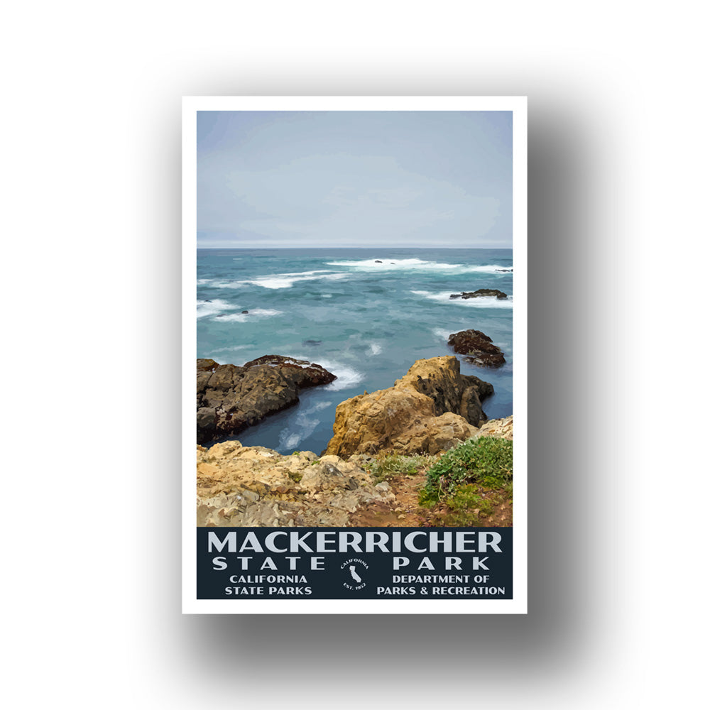 MacKerricher State Park Poster-WPA (Ocean View)