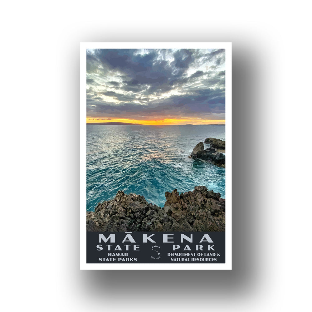 Makena State Park Poster-WPA (Rocky View)