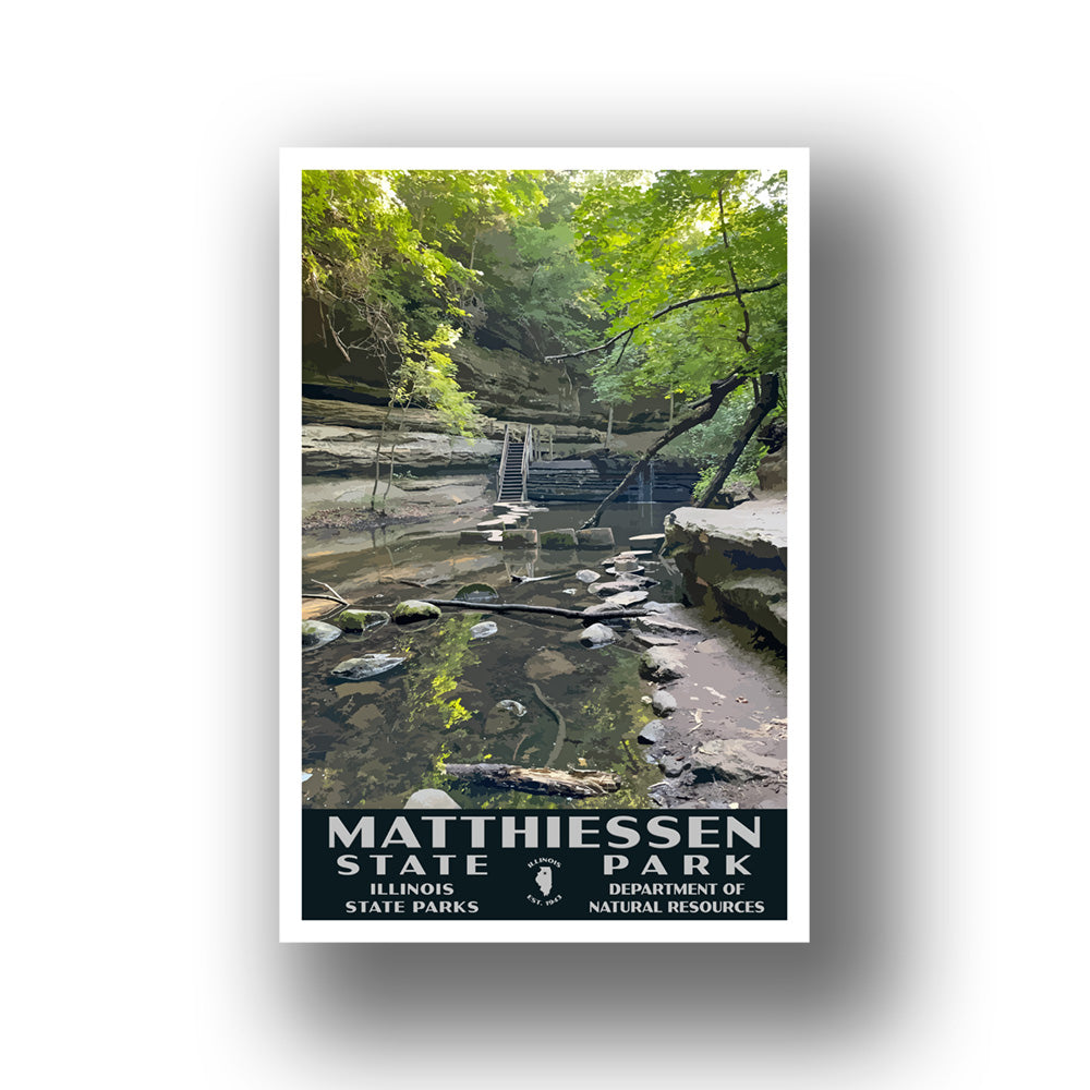 Matthiessen State Park Poster-WPA (Upper Dell)