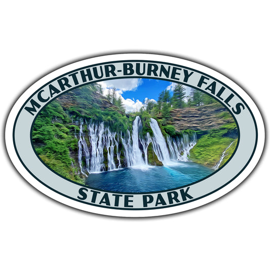 McArthur Burney Falls state park sticker