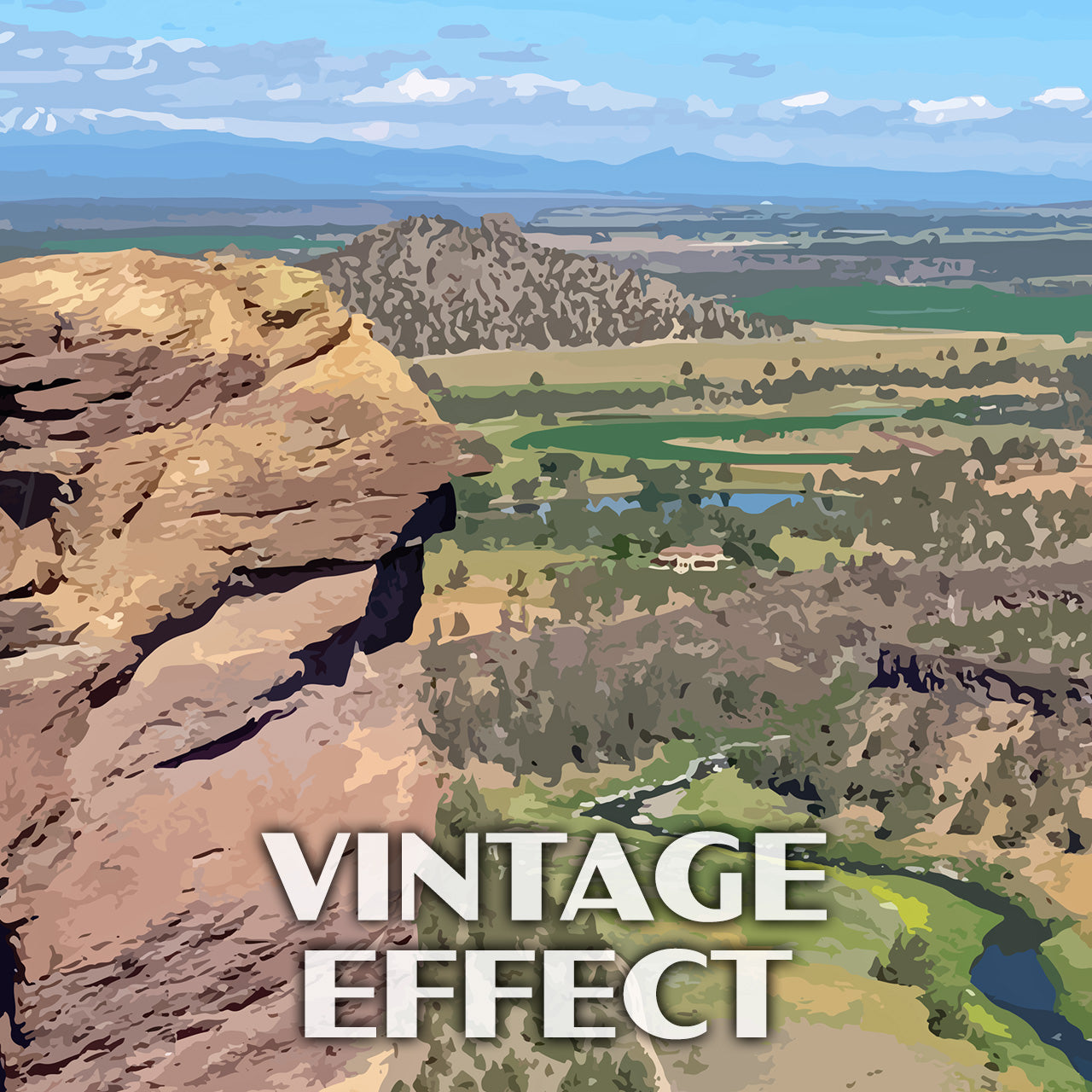 Smith Rock State Park Poster-WPA (Monkey Face)