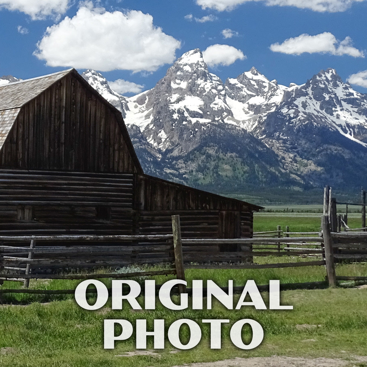 Grand Teton National Park Poster-WPA (Moulton Barn)