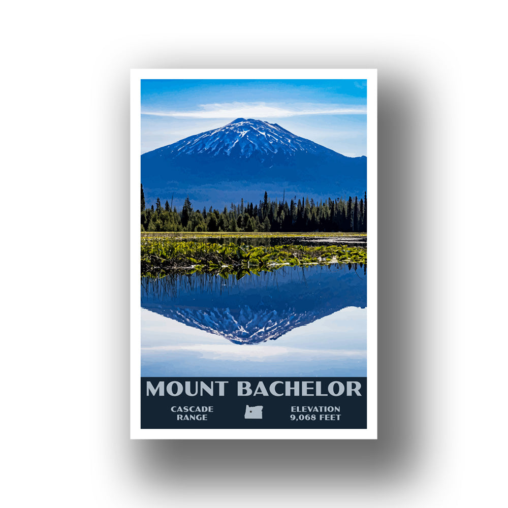 Mount Bachelor Poster-WPA (Summer) (Oregon State)