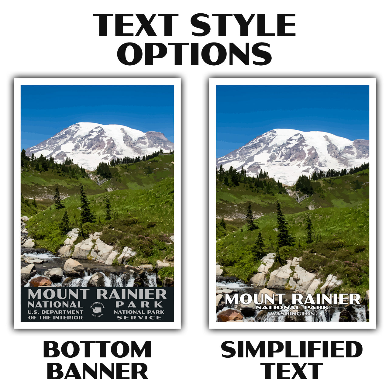 Mount Rainier National Park Poster-WPA (Skyline Trail)