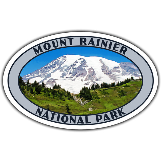 mount rainier national park sticker