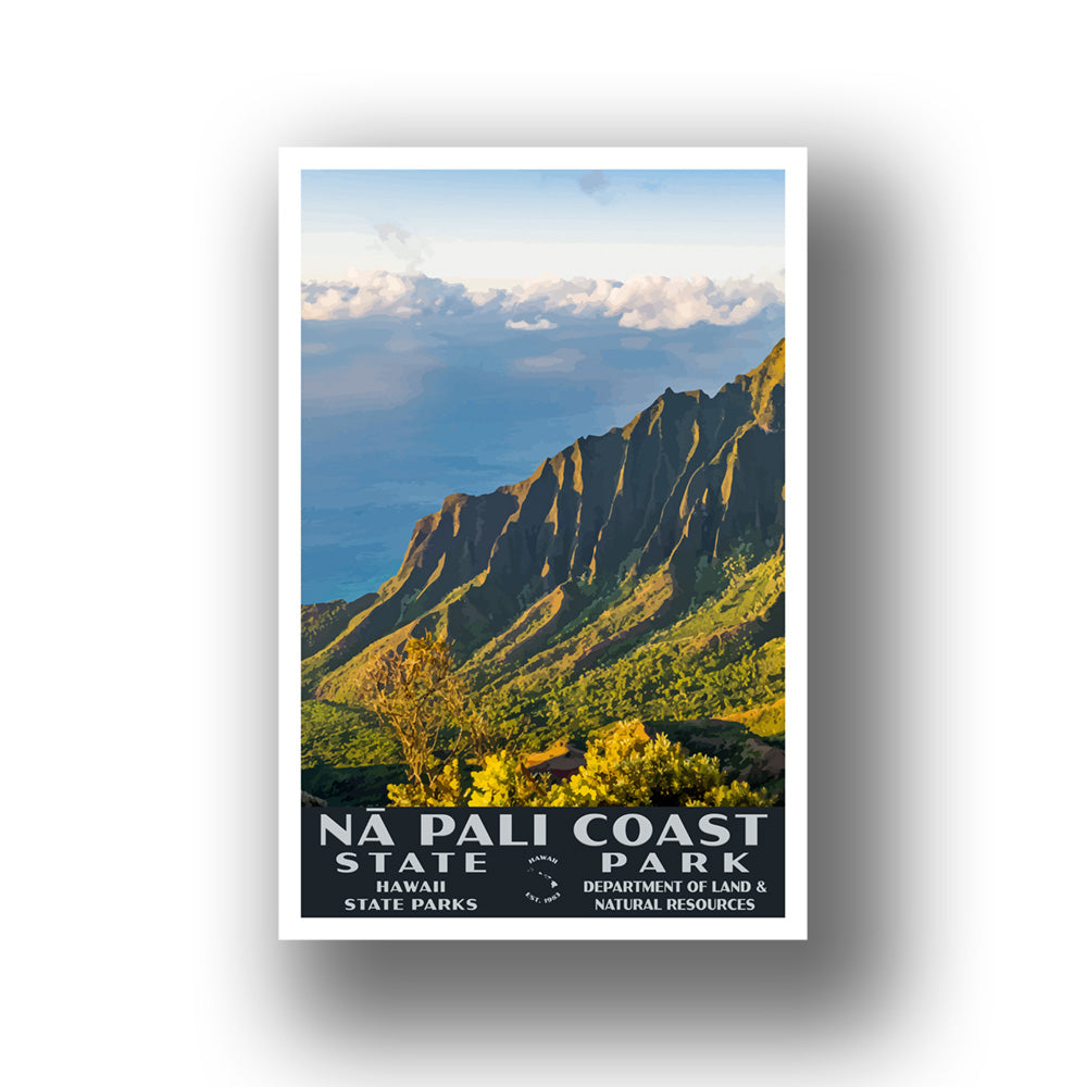 Na Pali Coast State Park Poster-WPA (Kalalau Valley Overlook)