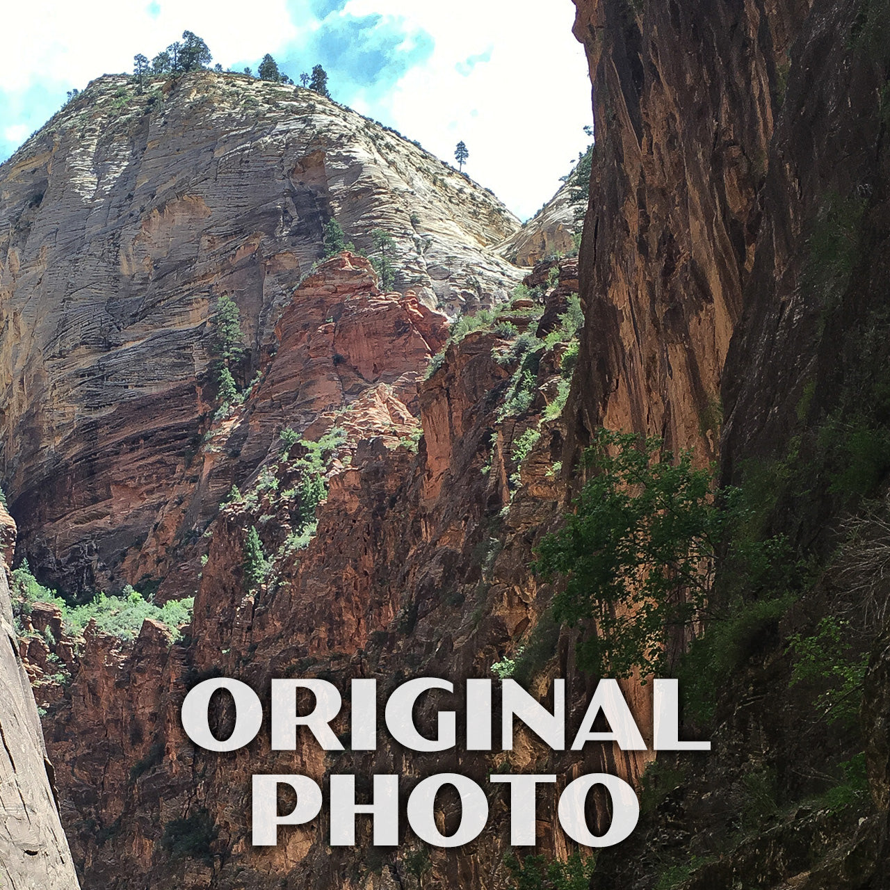 Zion National Park Poster-WPA (The Narrows)