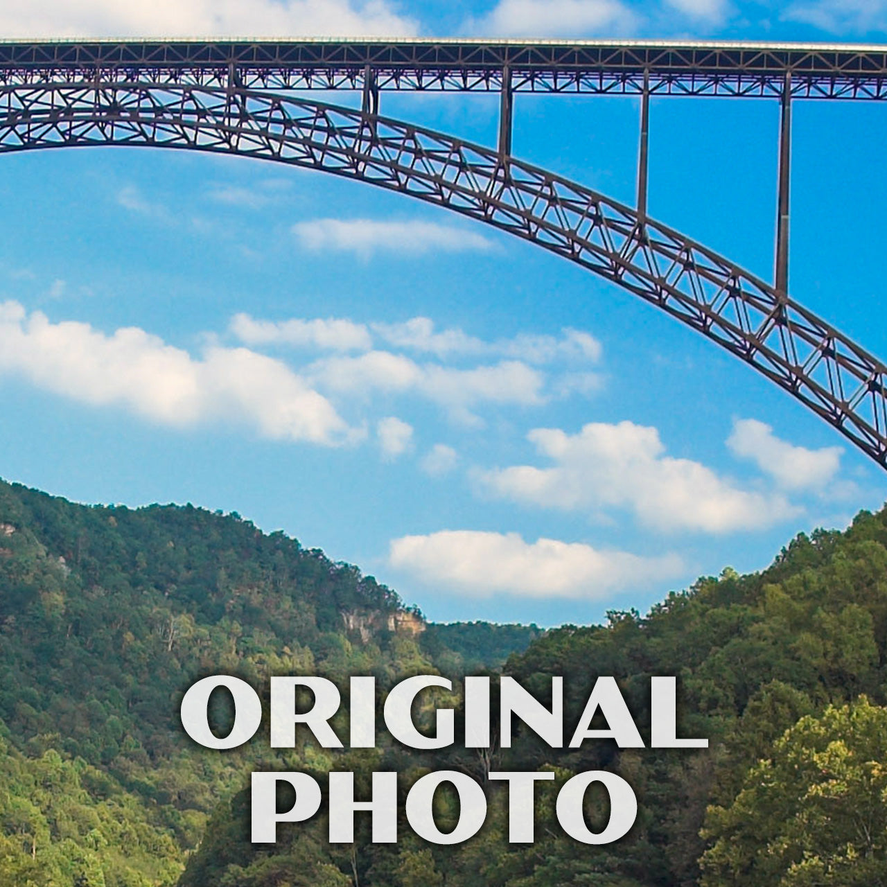 New River Gorge National Park Poster - WPA (New River Gorge Bridge over River)