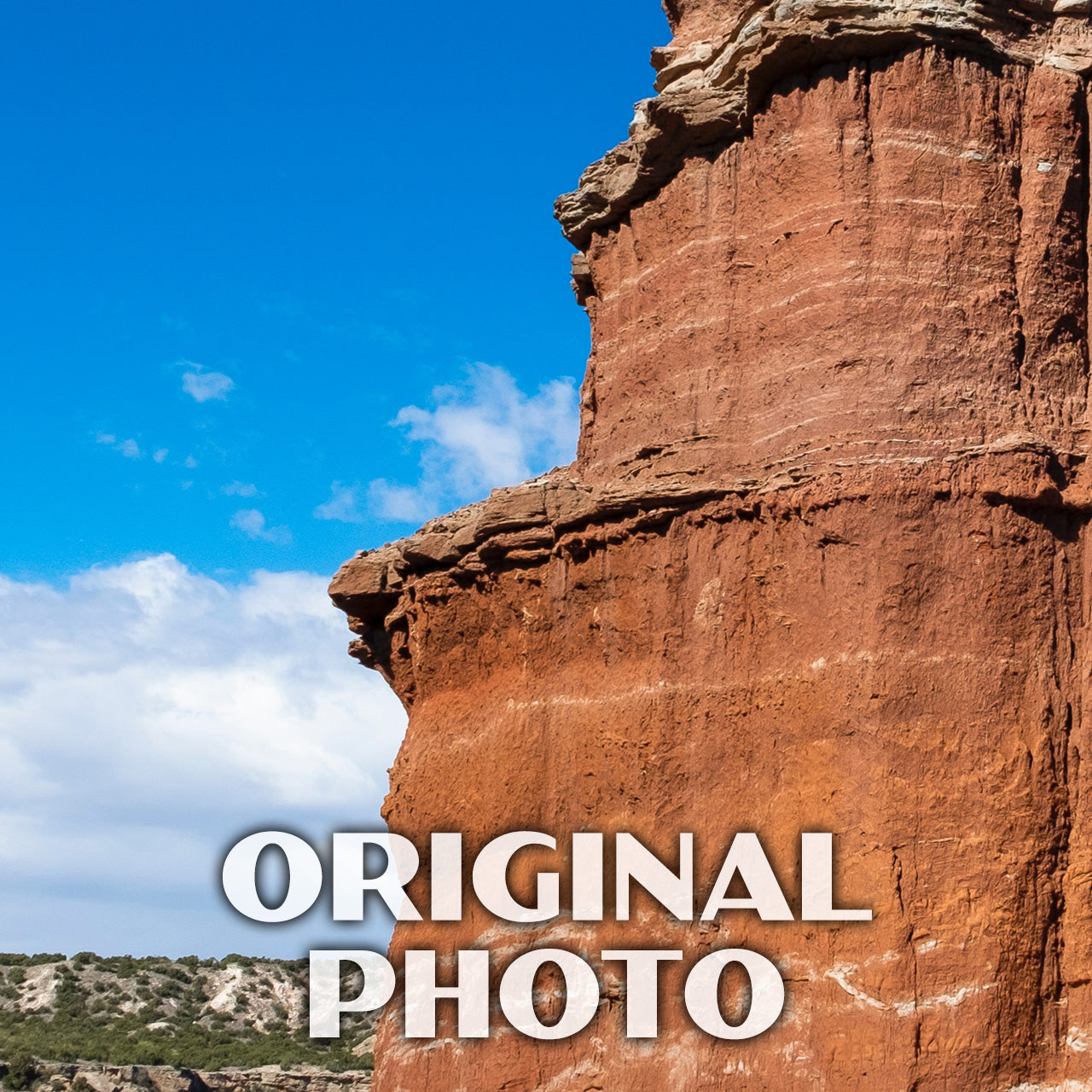 Palo Duro Canyon State Park Poster-WPA (Lighthouse Blue Sky)