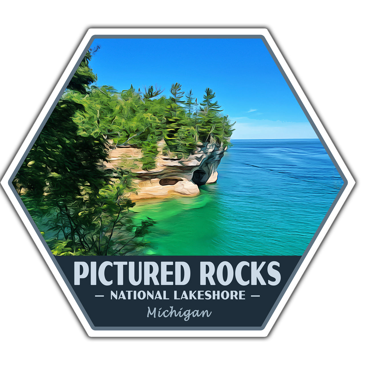 Pictured Rocks national lakeshore sticker